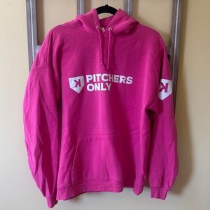 Pitchers Only ~ Pink Hoodie ~ Strike Out